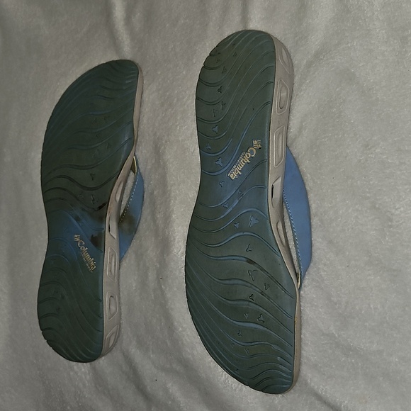 Columbia Womens Suntech Vent T PFG Active Omni-Grip Thong Sandals Light Blue 10 - Picture 8 of 11
